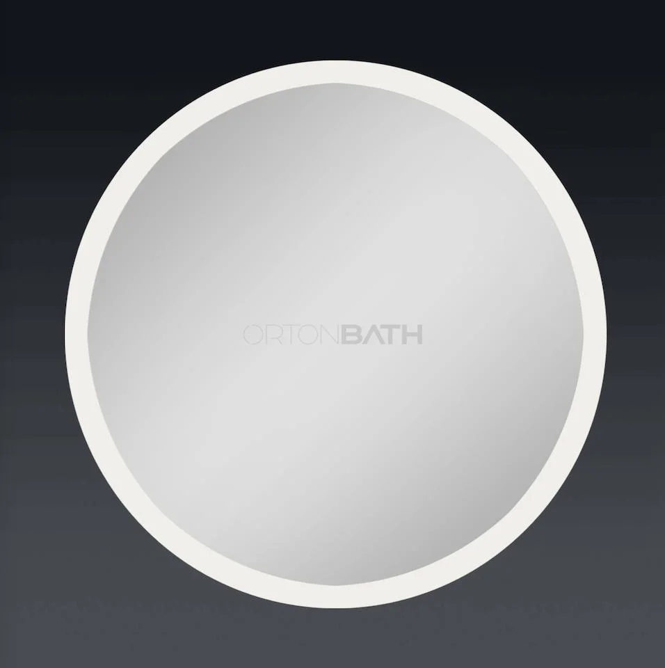 Ortonbath Round Frameless LED Bathroom Mirror with Lights, Dimmable Vanity Mirror, Wall Mounted Smart Mirror and Adjustable 3000-6000K Color Temperature