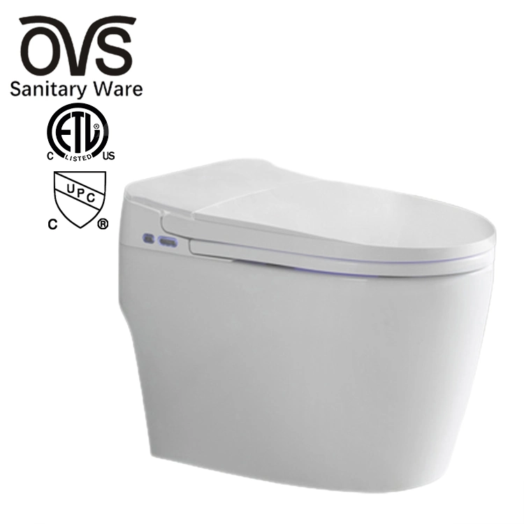 Ovs Cupc America One Piece Nozzle Self Cleaning Intelligence Toilets Ceramic Automatic Toilet Elongated Smart Intelligent Toilet