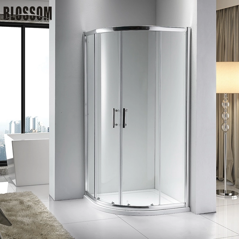 Factories Bathroom Square Sliding Doors Tempered Glass Simple Shower Enclosure