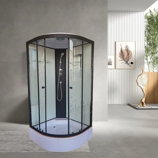 Russian Style Bathroom Enclosed Steam Shower Room with Top Shower